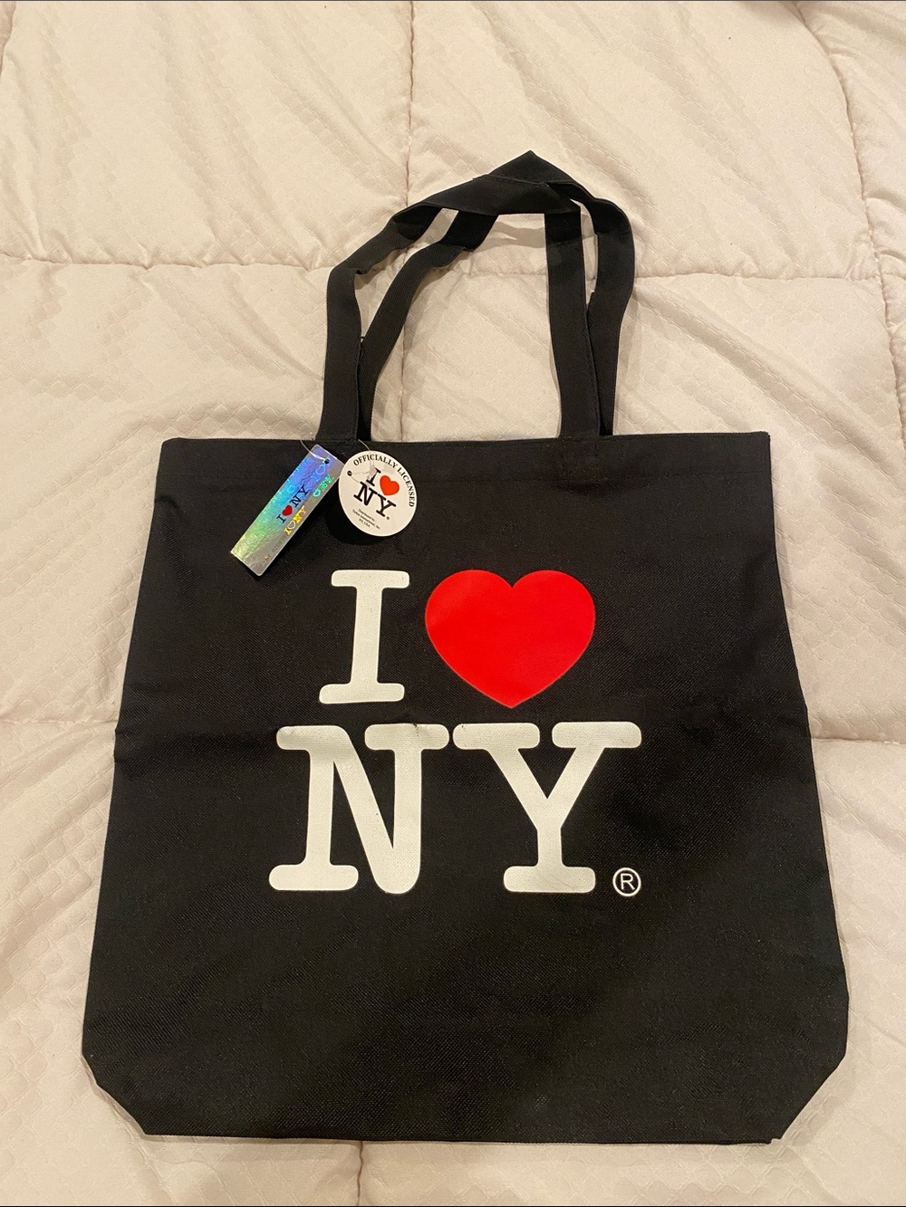 I ♥ NY Black Tote Bag with Red Heart